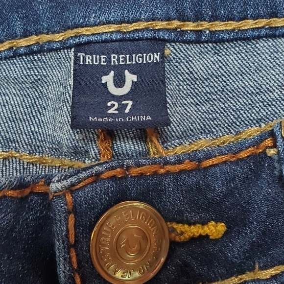 True Religion Halle Mid Rise Super Skinny Jeans Size 27 - Picture 10 of 12